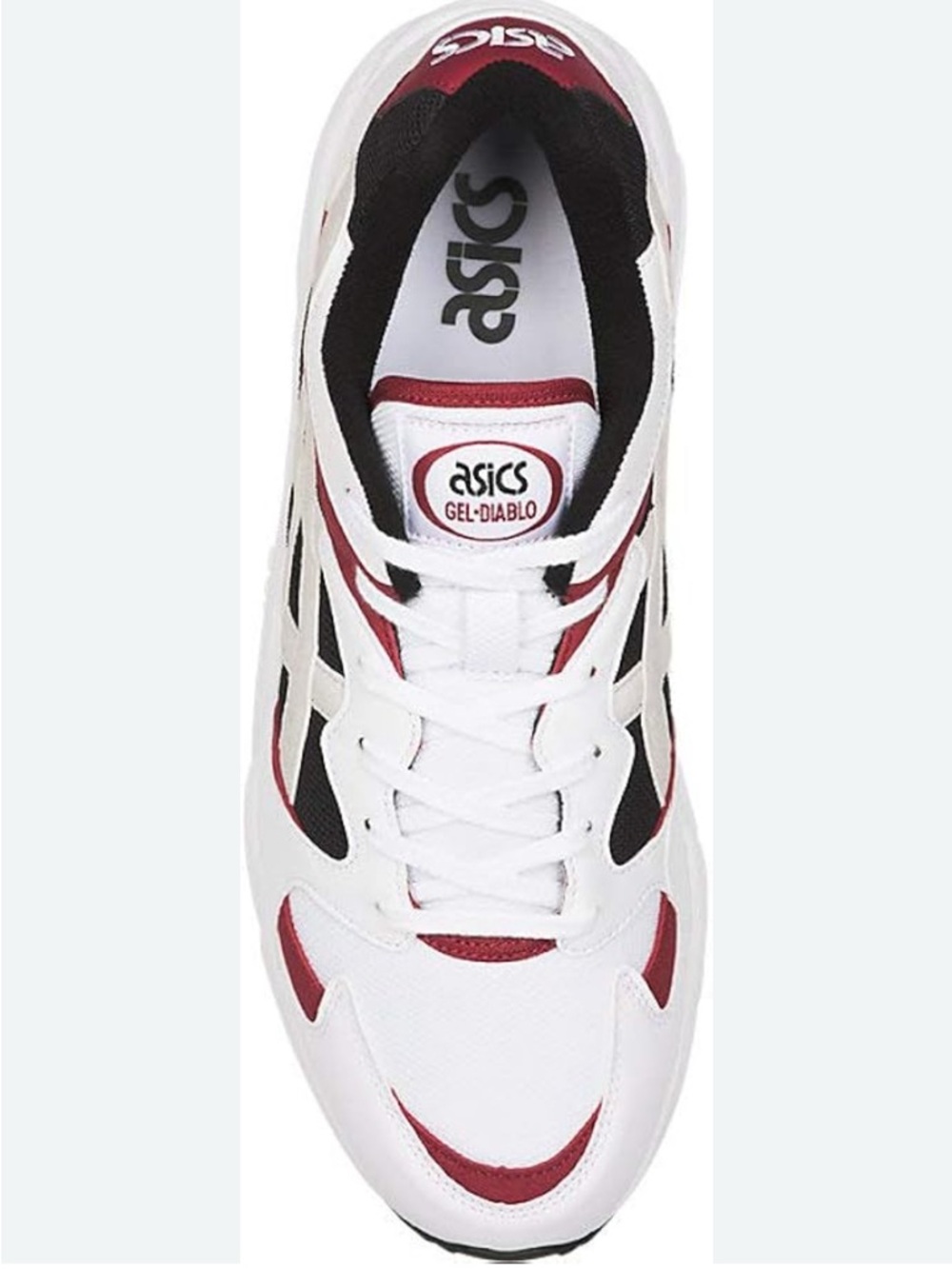 Asics White Red Black Gel-Diablo Sneakers